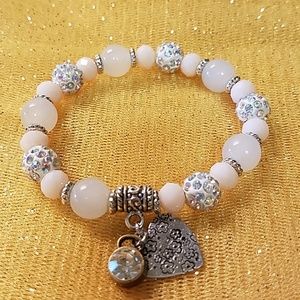 Glass Bead Stretch Bracelet